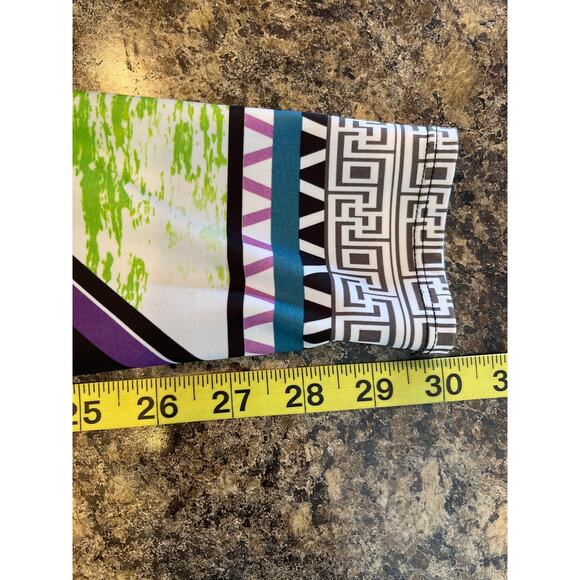 Onzie Small Medium Hot Yoga Graphic Print Legging Palm Sunset Black Green Blue - Picture 9 of 9